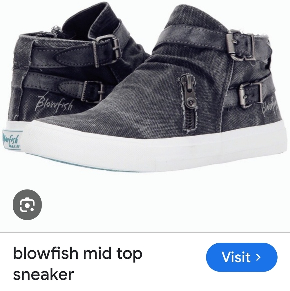 Blowfish Mid-Top Sneaker in Charcoal Black